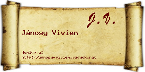 Jánosy Vivien névjegykártya