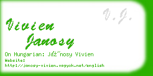 vivien janosy business card